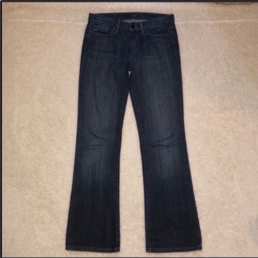 Joe’s Jeans Denim Bootcut Rainbow Bling pockets
Size 26 x 32